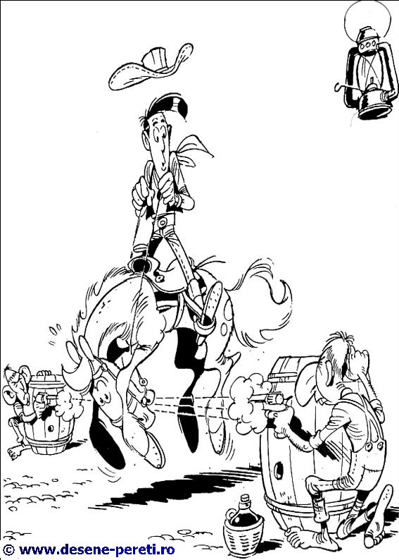lucky luke desene colorat